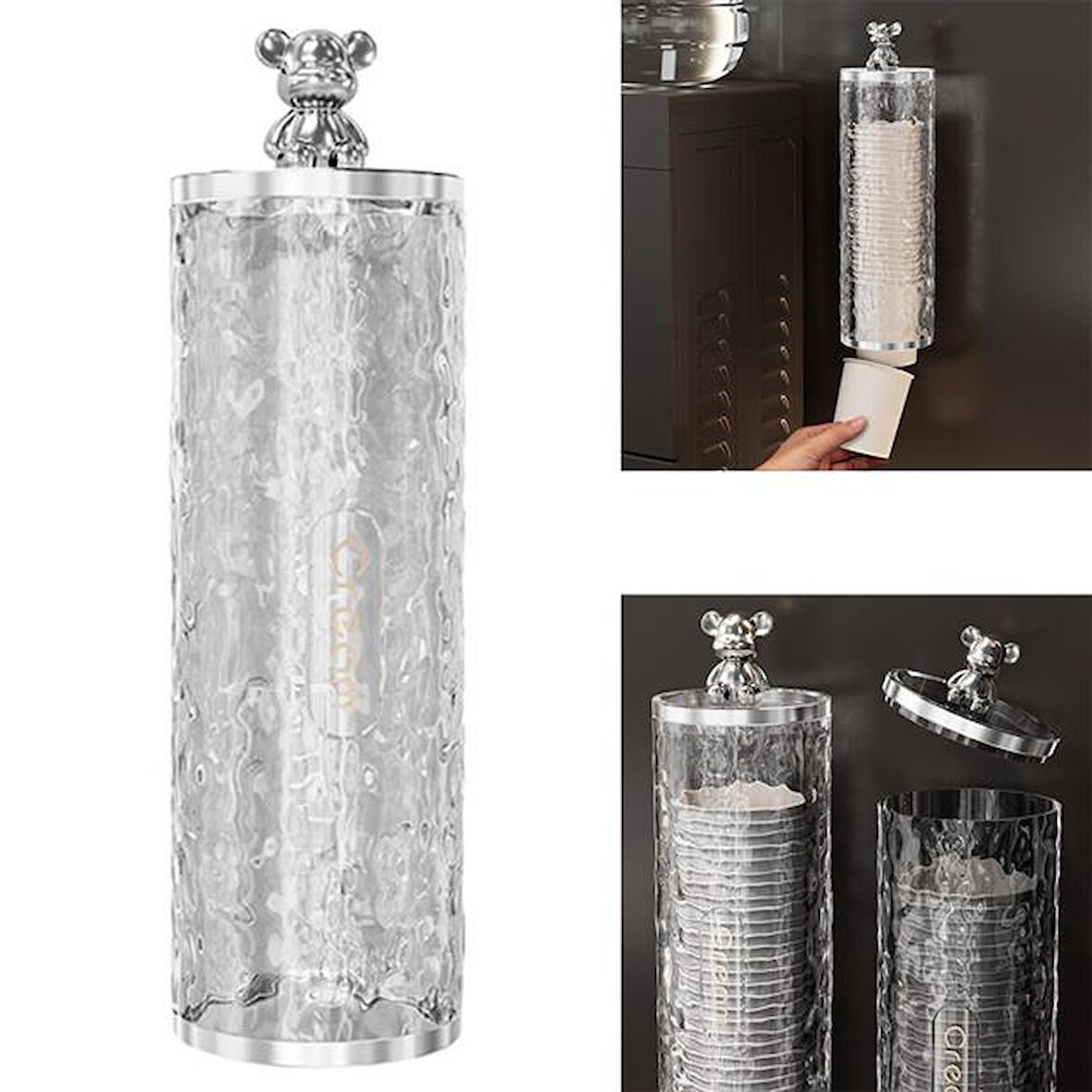 Sunup Sn-27110 Kendinden Yapışkanlı Plastik - Karton Bardak Dispenseri Standart