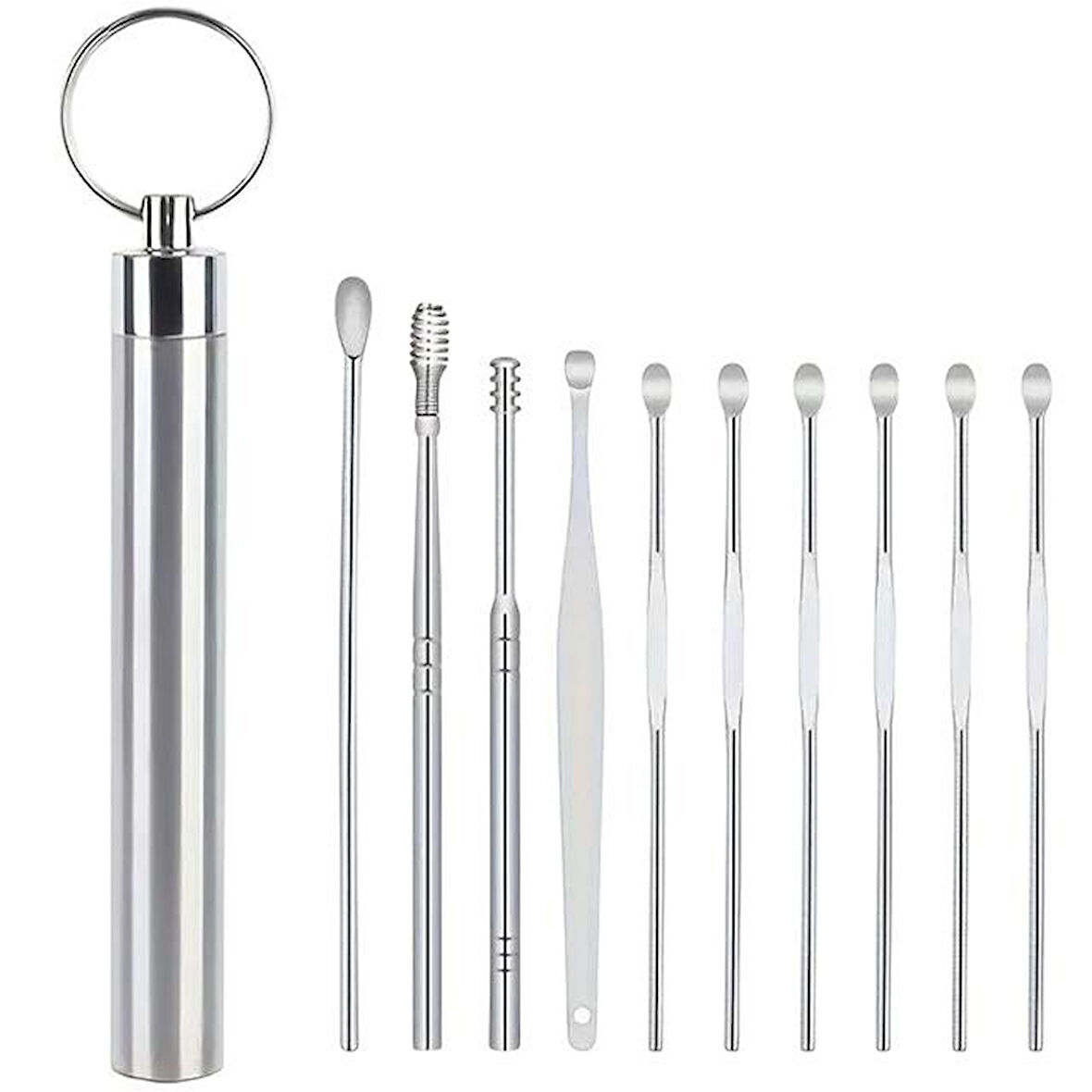 Sunup Sn-27132 Paslanmaz Çelik 10'lu Kulak Temizleme Seti