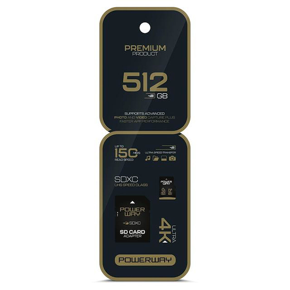 Powerway Premium 512 Gb 150mb/s Ultra Hızlı 4k Destekli Sdxc Hafıza Kartı