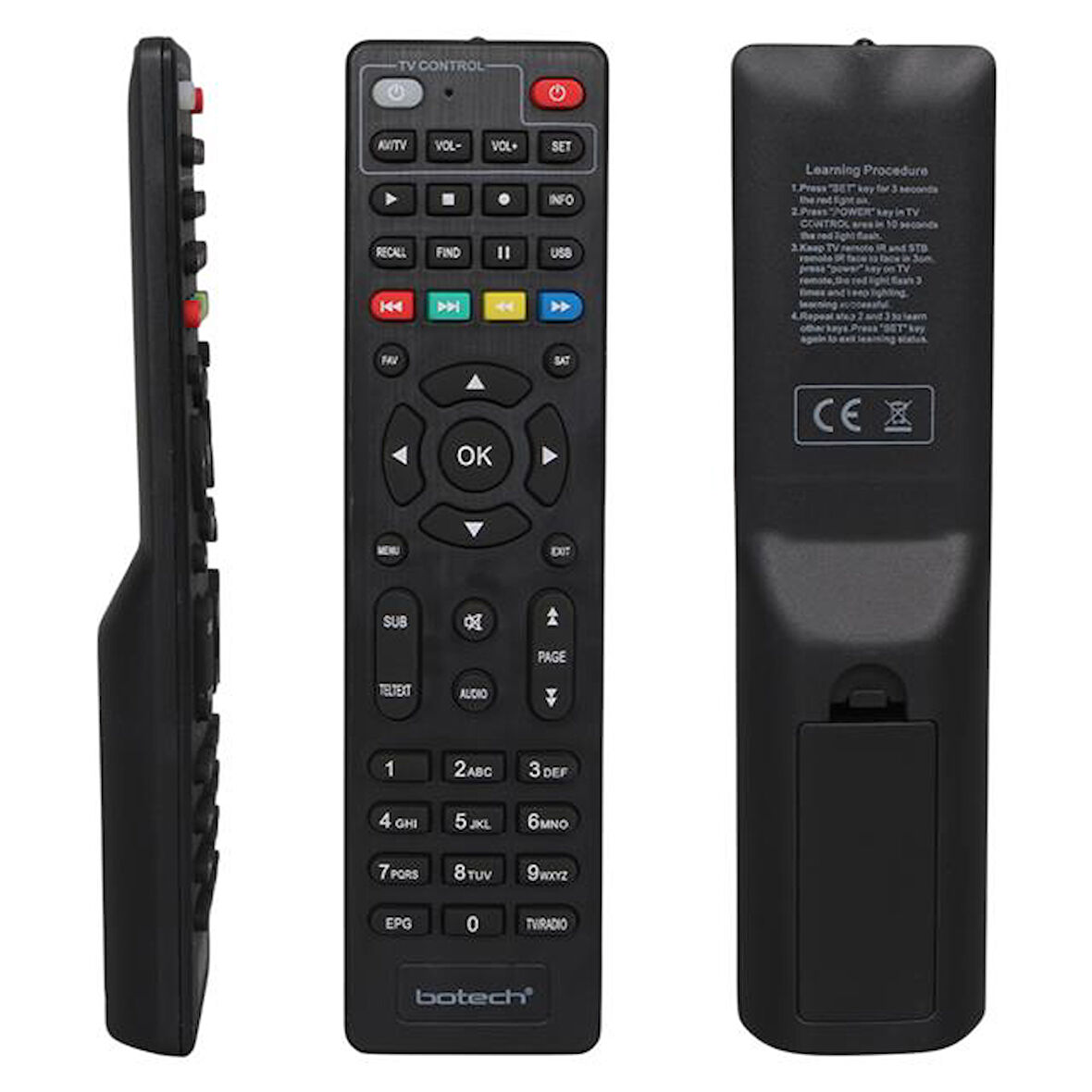 Plato Multi Mini Scart Hd / Botech Mini Scart Hd Botech Piko 502 Hd Tv Kontrollü Uydu Alıcı Kumandası