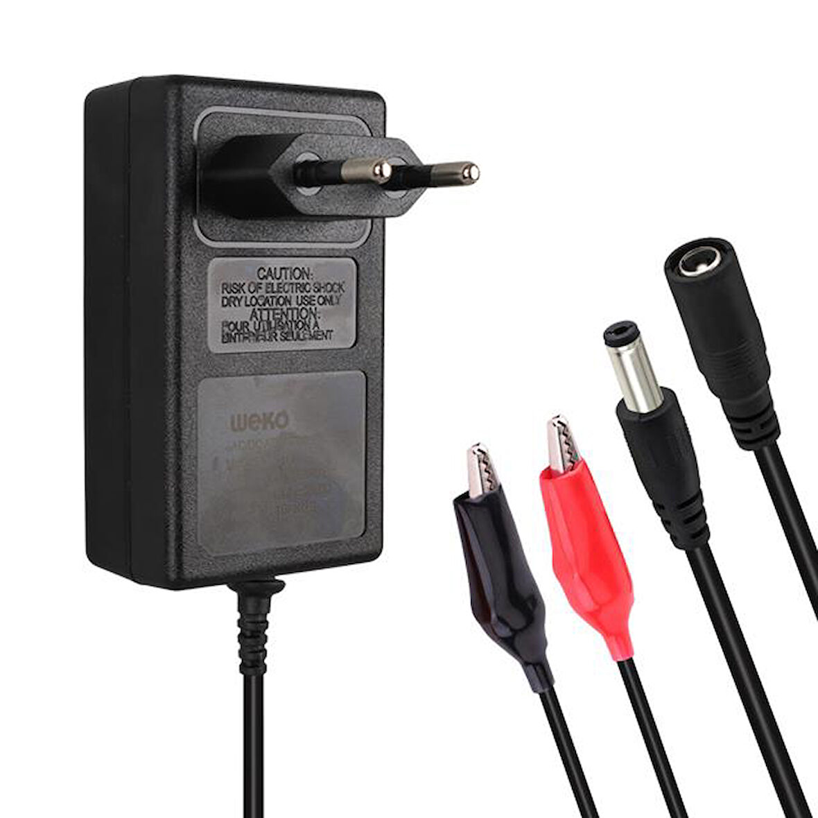 Weko 14.4 Volt - 2 Amper 5.5 2.5 Mm Uçlu + Krokodil Aparatlı Akü Şarj Cihazı Wk-29111