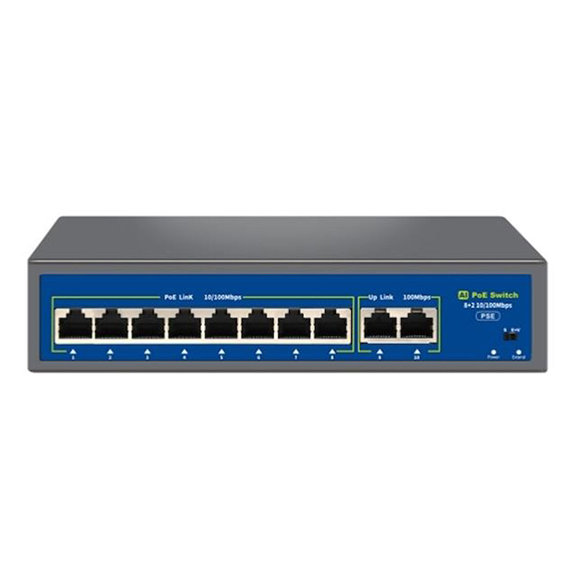 Nova Hıf0820fbl-c 8 Port Poe+ 10-100 Mbps 2 Port 10-100 Mbps Uplink Switch