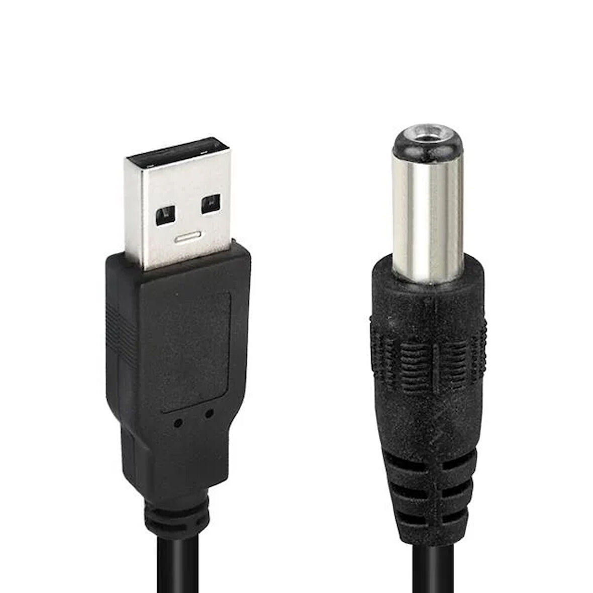 Usb Kalın 5.5 2.5 Uç Adaptör Jackli 80 CM  Kablo Powermaster