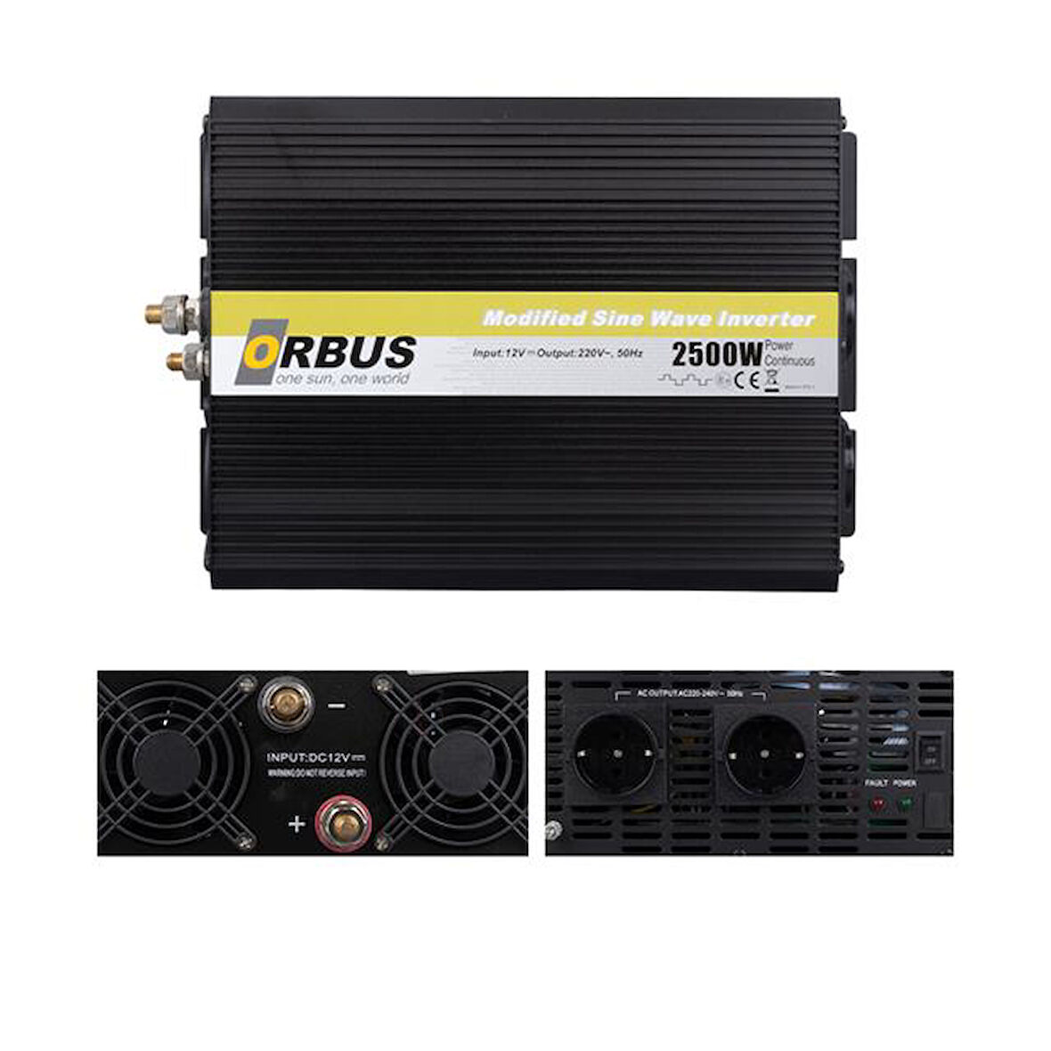 Orbus Ms12-2500 12 Volt 2500 Watt Modified Sinus İnverter