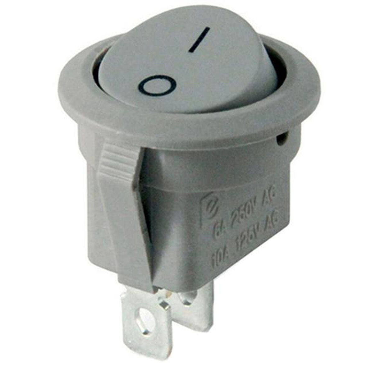 Ic-133b Gri 2 Pinli Işıksız Yuvarlak Açma-kapama Anahtarı