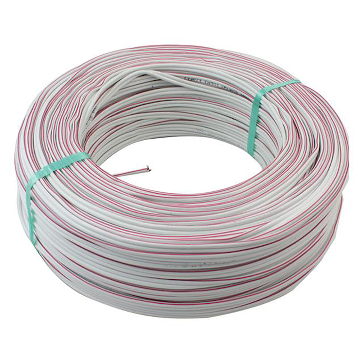 Kablo 2X0.75 Cca Beyaz Kodlu Hoparlör Kablosu100Mt Powermaster