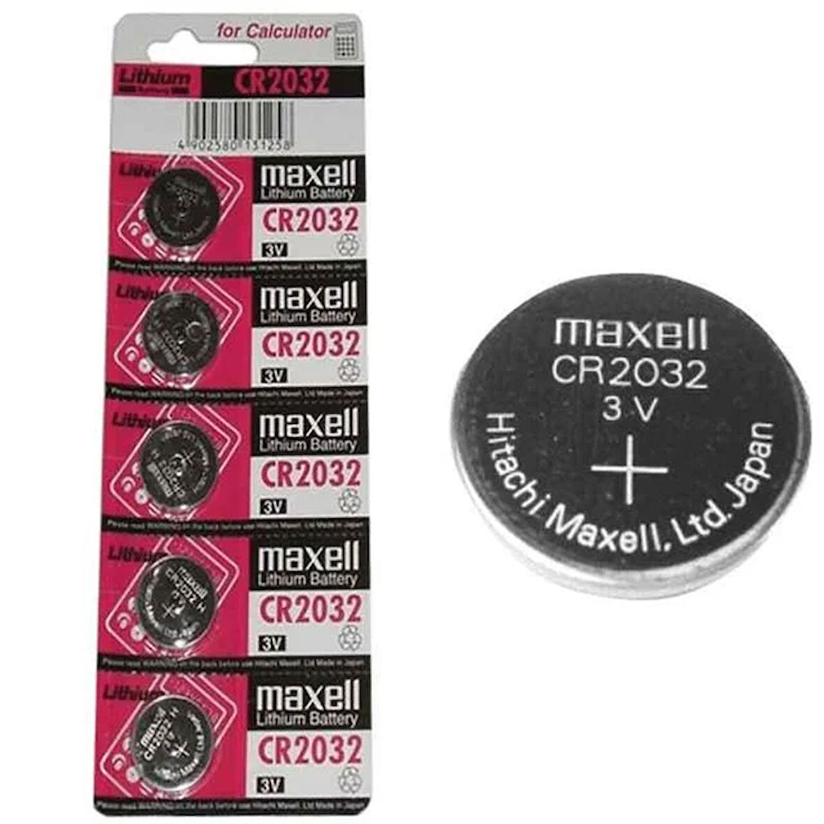 Maxell CR2032 3V Lityum Kartela Düğme Pil 5'li