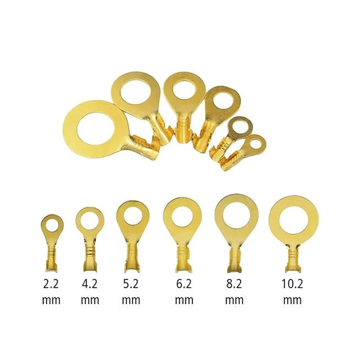 Sarı Kablo Pabuç Tks 2 5 Paketi 500lük Paket ı 4 20 Mm Topraklama