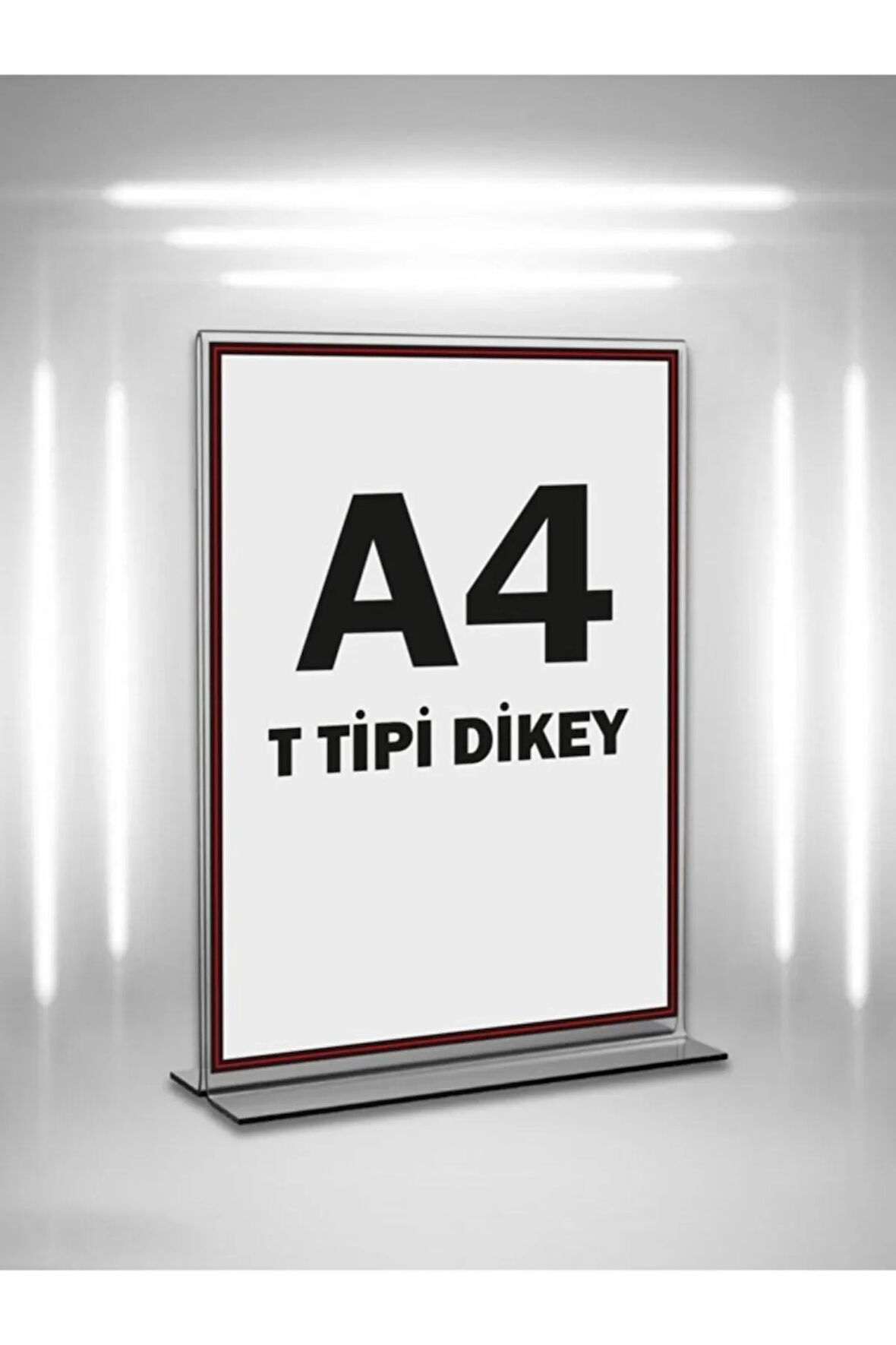 T Tipi A4 Pleksi Föylük Broşürlük-dikey A4 Föylük-10 Lu Paket