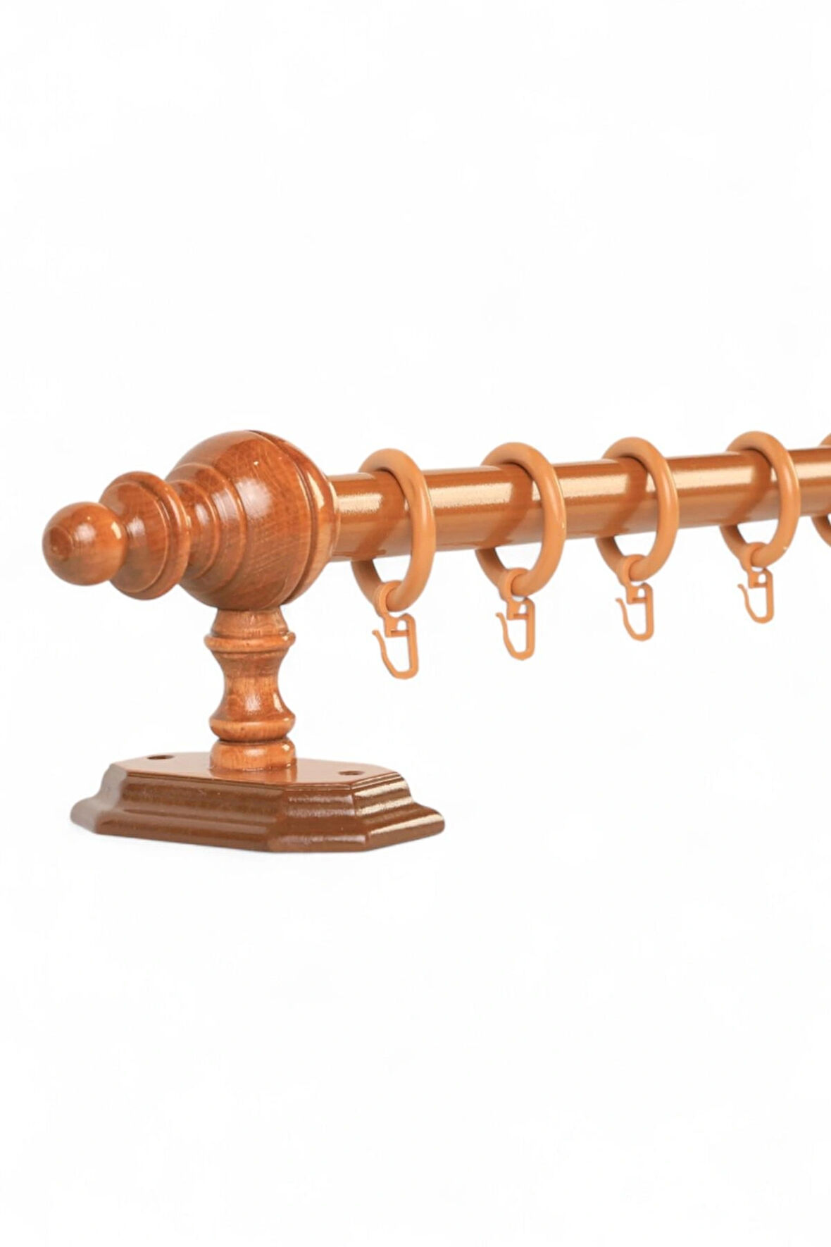 Ahşap Rustik Perde Askısı - Raysız