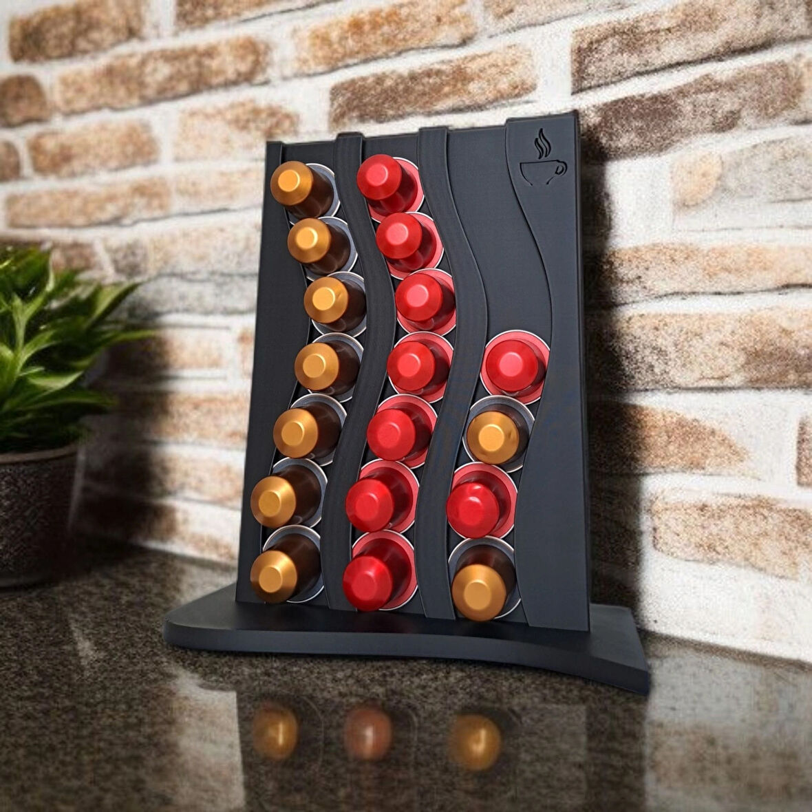 Just3dprintings Nespresso Kapsül Tutucu 3 Bölmeli