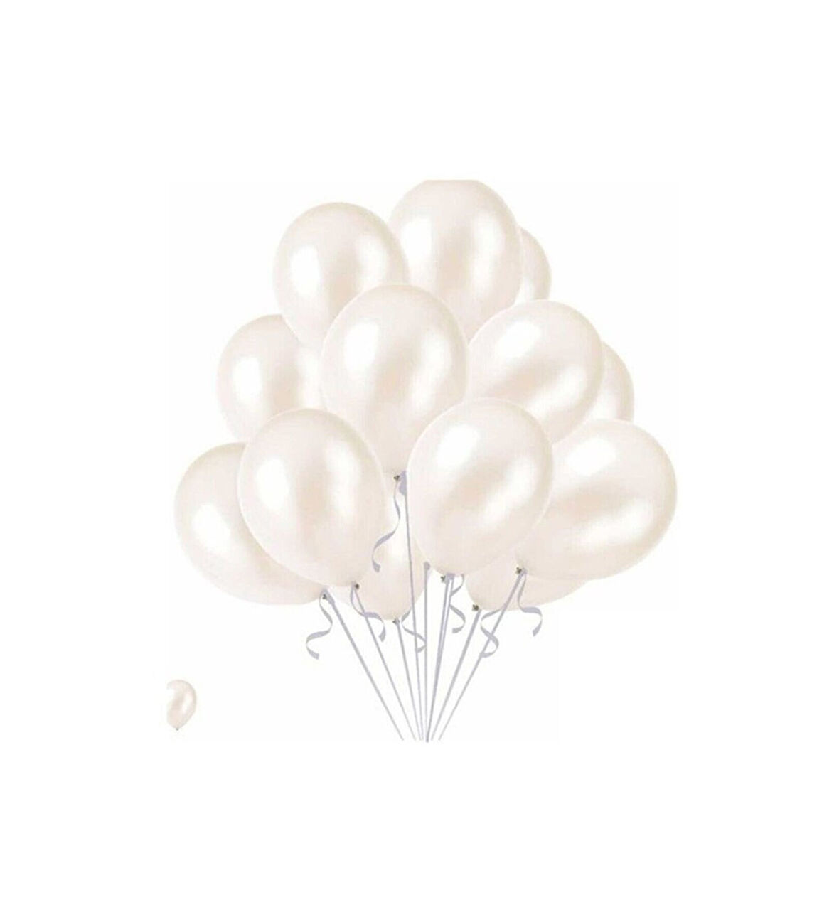METALİK BALON BEYAZ 10 ADET
