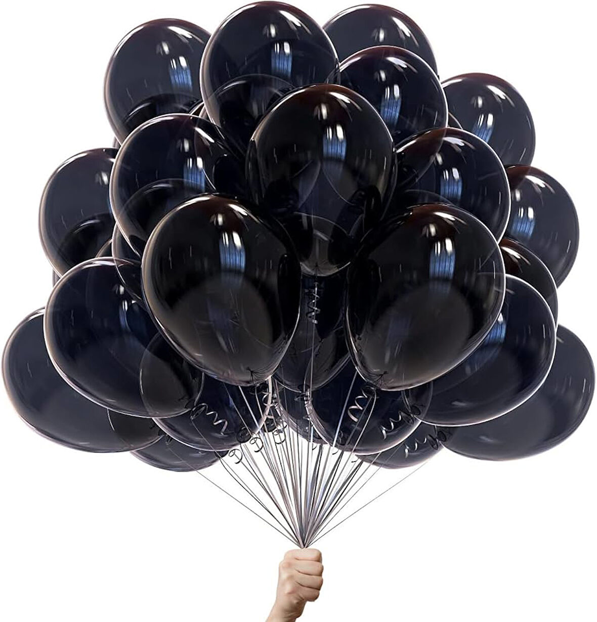 METALİK BALON SİYAH 10 ADET