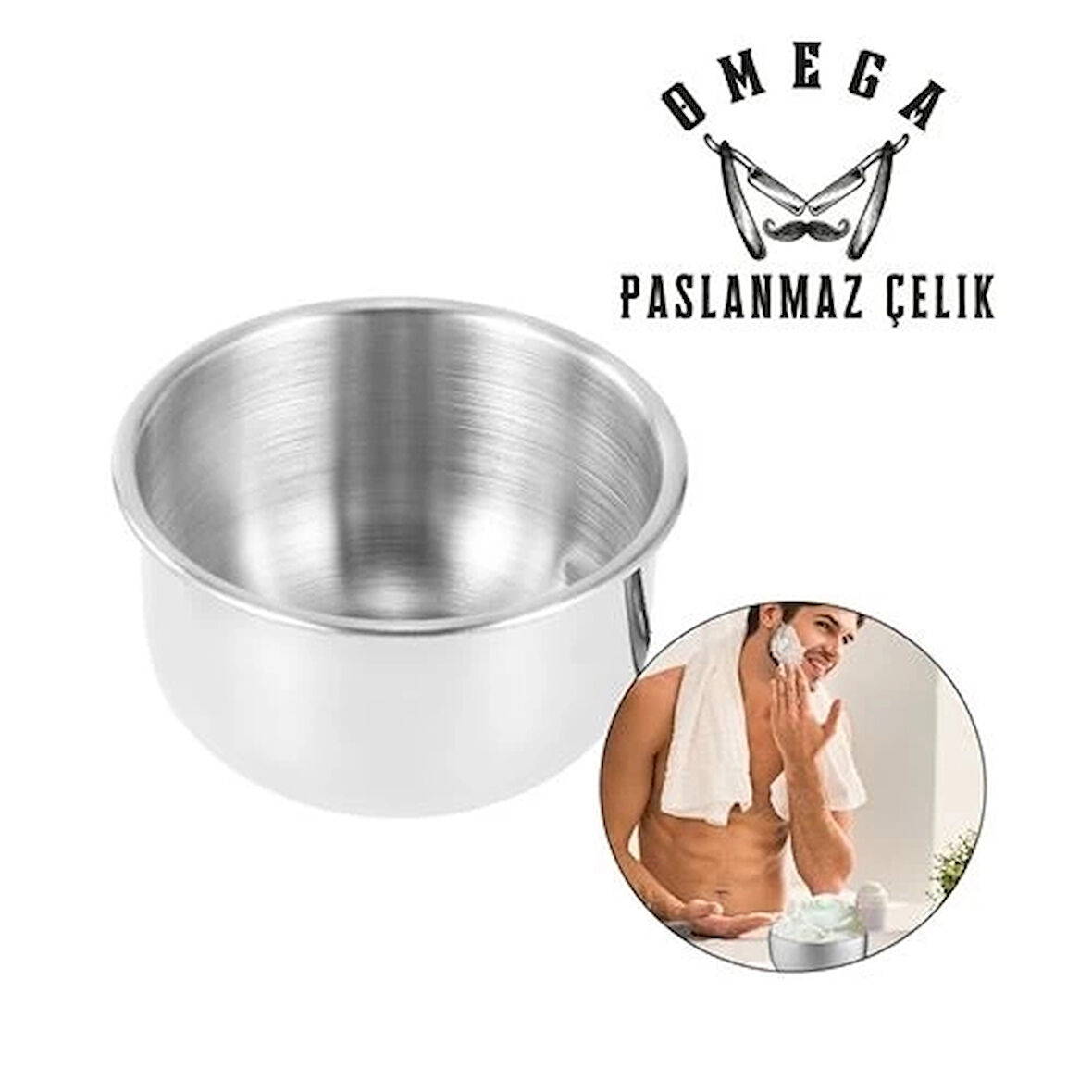 CEYLAN ADAM  Omega Paslanmaz Çelik Tıraş Tası