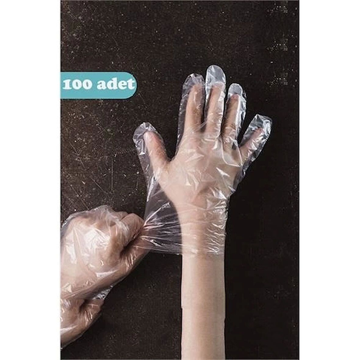 Tek Kullanımlık Şeffaf Eldiven 100 Adet
