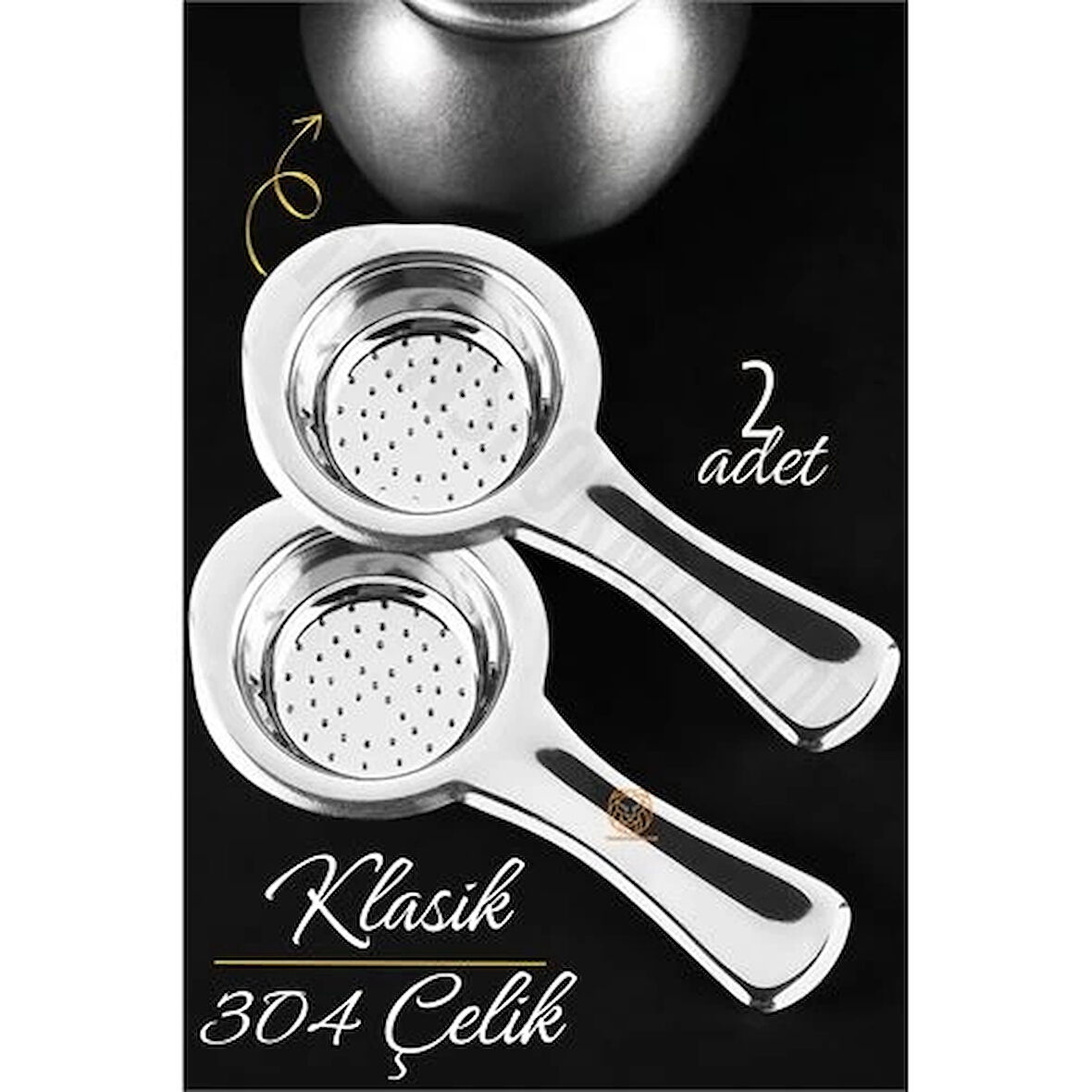 CEYLAN ADAM Klasik Çay Süzgeci 304 Paslanmaz Çelik 2 ADET
