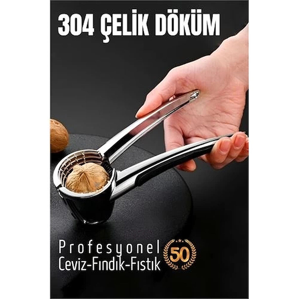 CEYLAN ADAM Fındık ve Ceviz Kırıcı 304 Paslanmaz Çelik