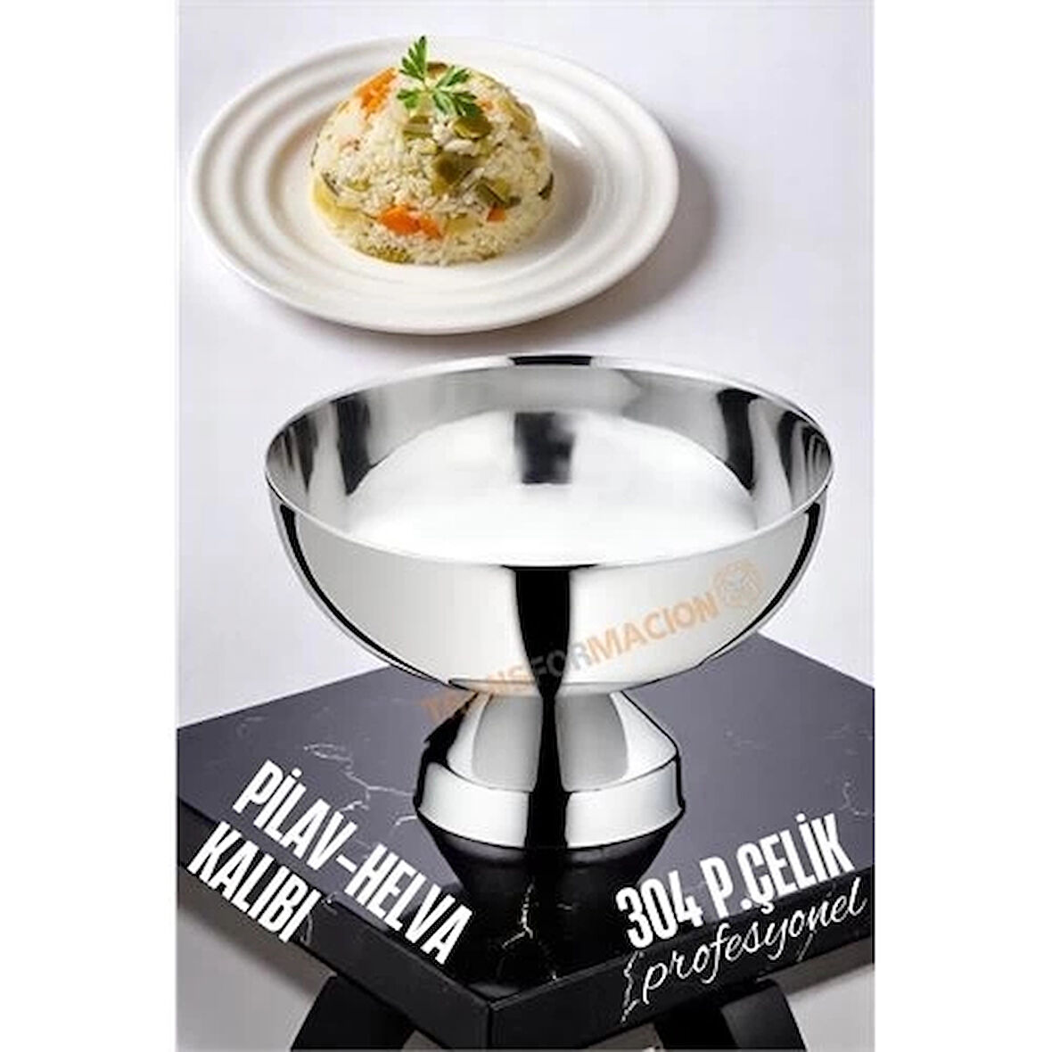 CEYLAN ADAM Pilav Kalıbı - Helva Kalıbı 304 Paslanmaz Çelik Profesyonel