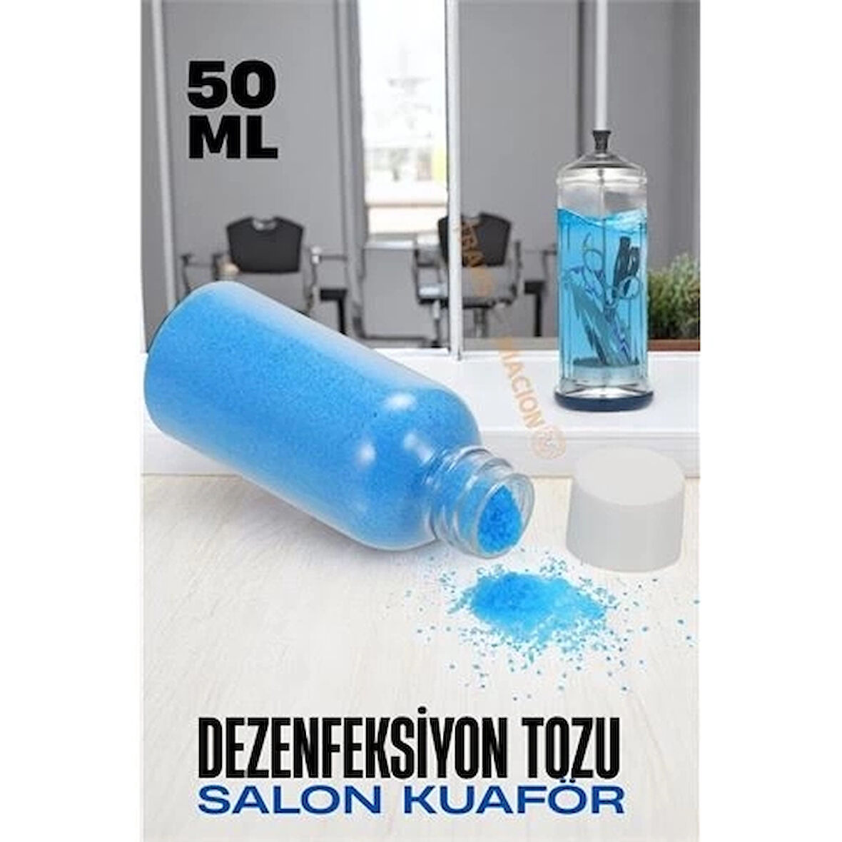 CEYLAN ADAM Salon Kuaför Dezenfeksiyon Tozu - Manikür Pedikür Berber Saç Tarak Kesme Makas Dezenfektanı Profesyonel Salon Dezenfektanı
