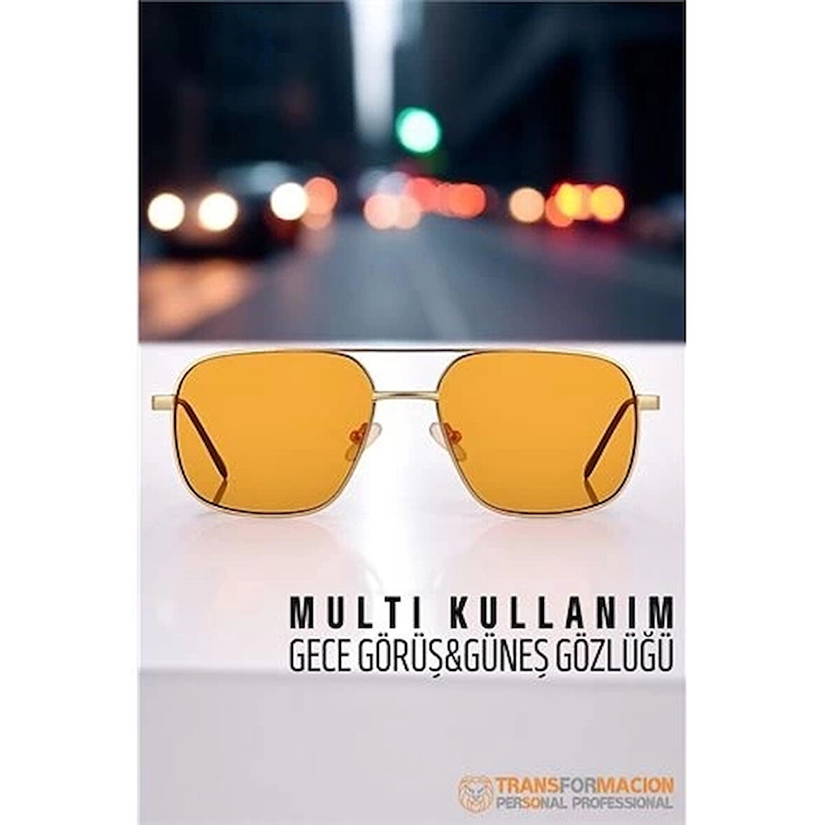 CEYLAN ADAM  Gece Sürüş Görüş Parlama Önleyici Gece Gözlüğü Sis Far Işık Önleyici Anti-Fog Gözlük