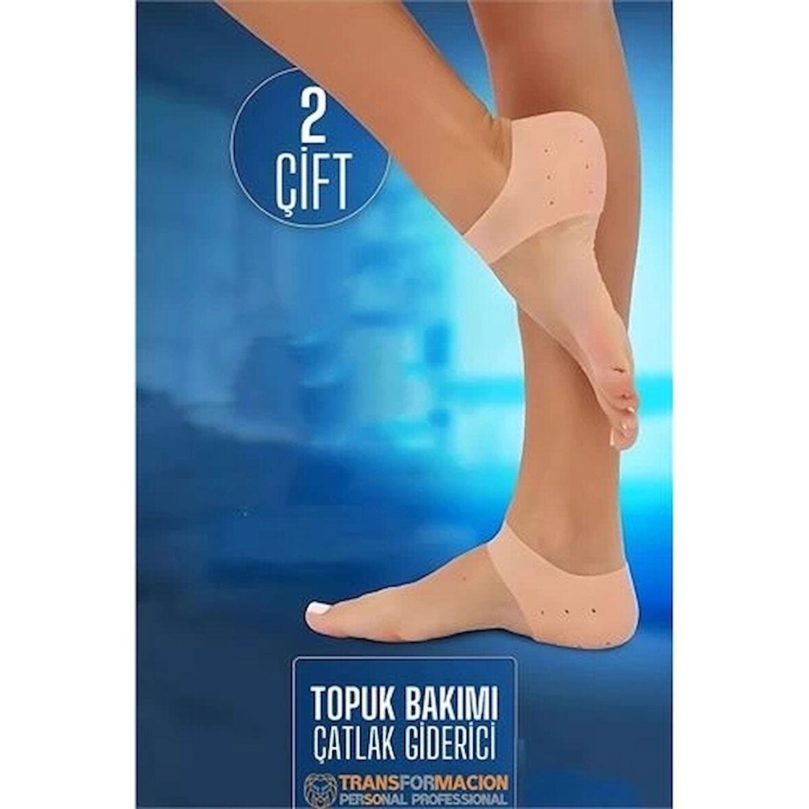 CEYLAN ADAM  Topuk Çatlak Çorabı - Nem Tutucu Topuk Bakım Çorabı 2 ÇİFT