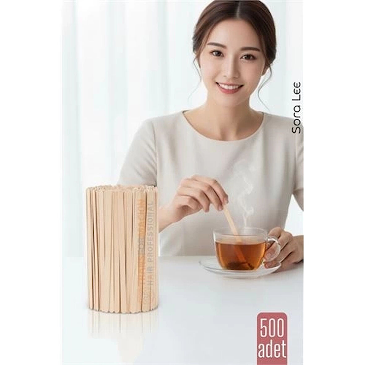 CEYLAN ADAM Ahşap Karıştırıcı Kaşık – 500’lü Paket | Çay, Kahve ve Servis İçin Hijyenik ve Pratik!