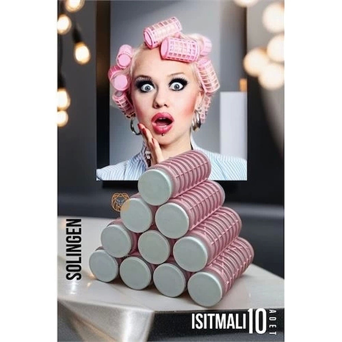 CEYLAN ADAM Isıtmalı Sulu Bigudi 2.5 cm 10 Adet Solingen Professional