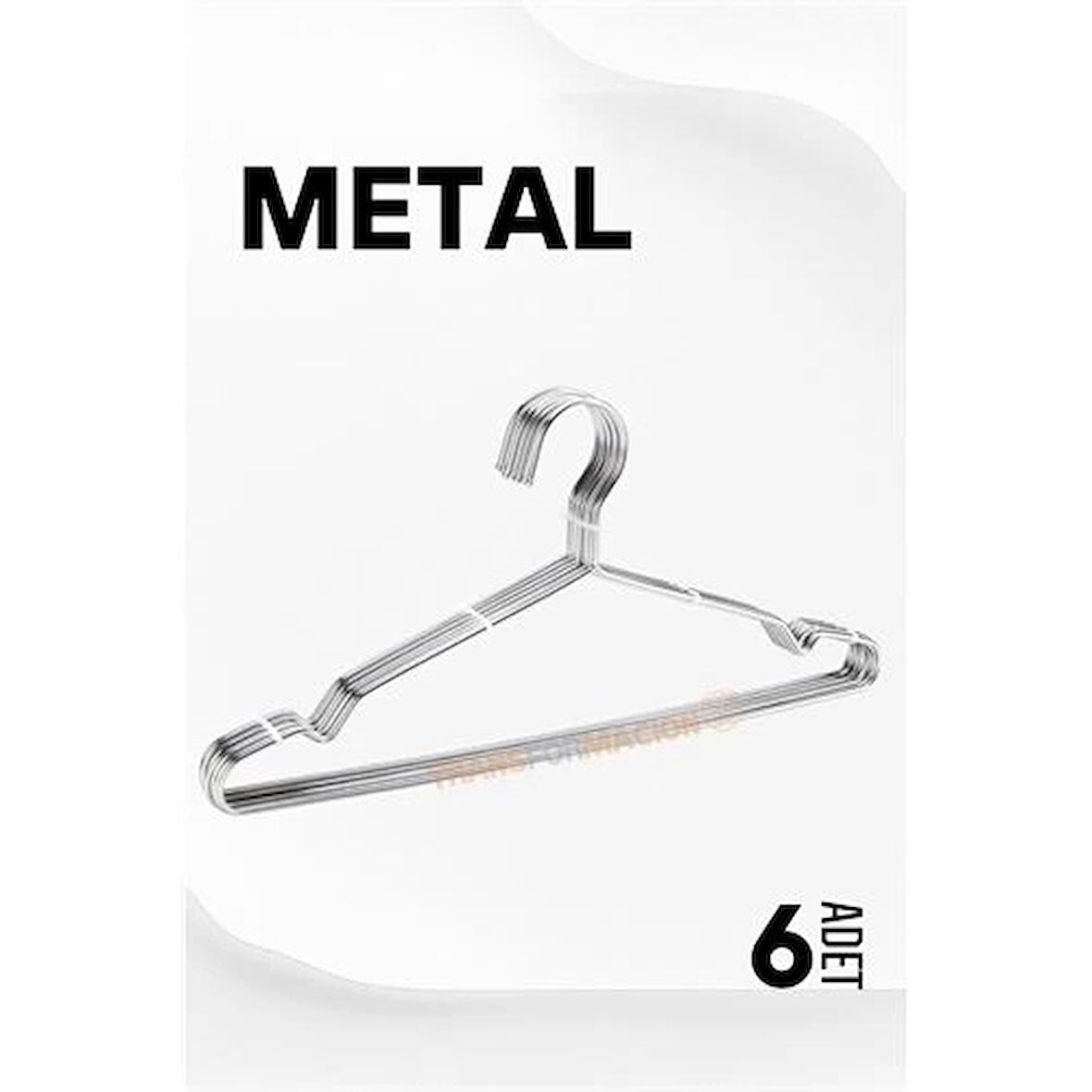 Metal Elbise Askısı Ekonomik 6 Adet Askı Seti