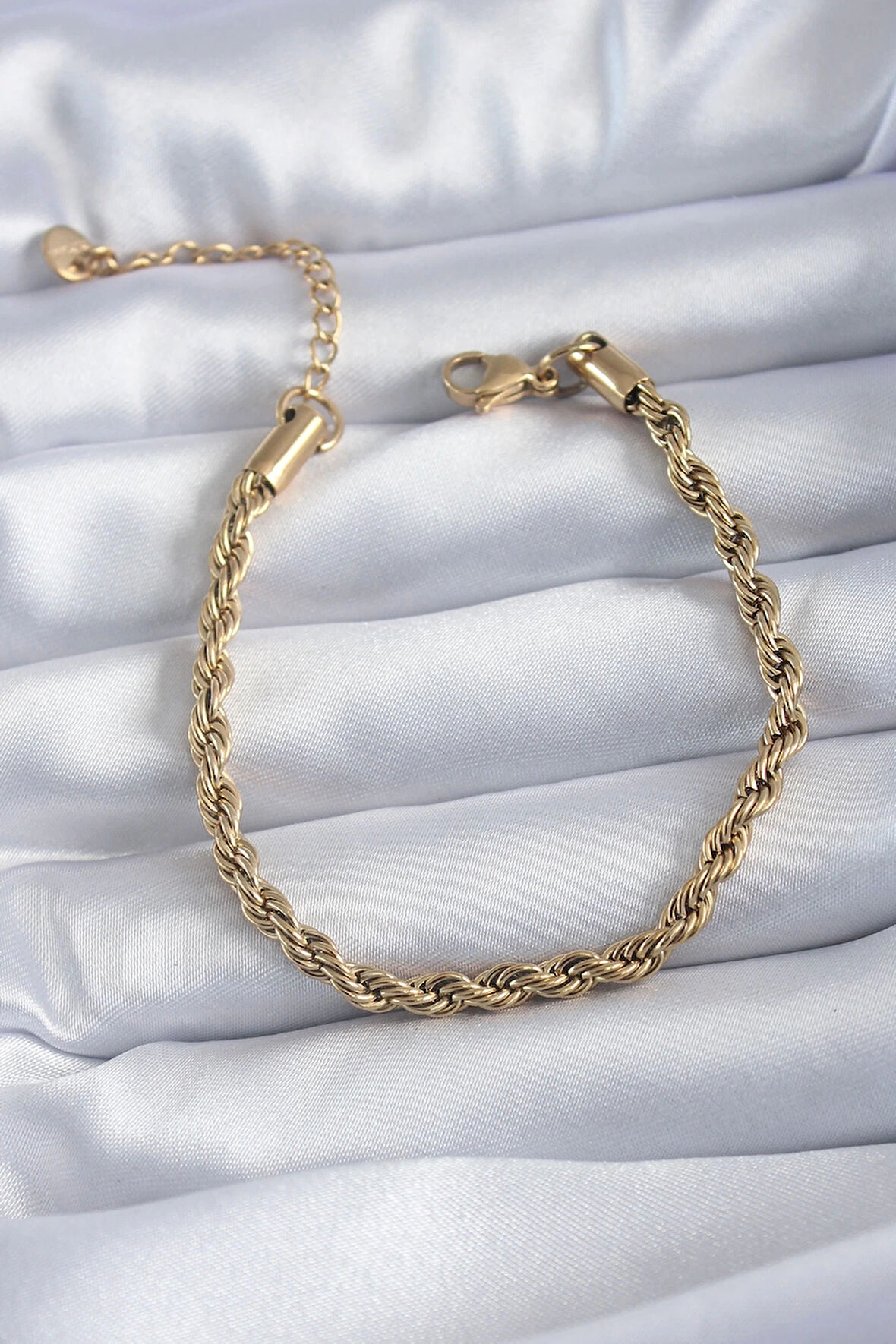 CEYLAN ADAM 316L Çelik Gold Renk Burgu Model Kadın Bileklik