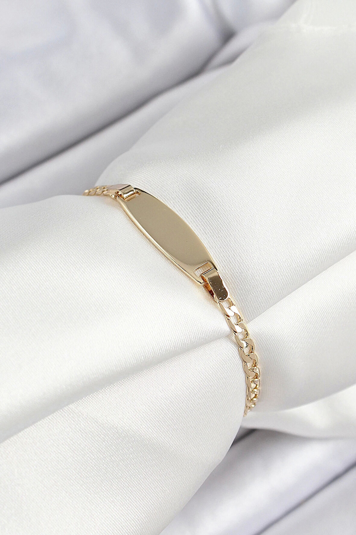 CEYLAN ADAM Pirinç Oval Model Gold Renk Xuping Bebek Künyesi