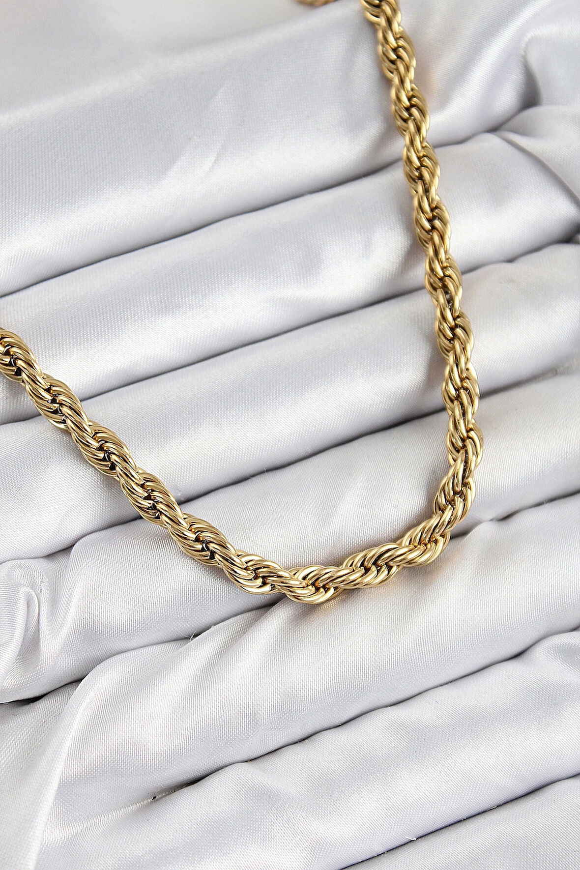 CEYLAN ADAM 316L Çelik Burgu Model Gold Renk Kadın Kolye