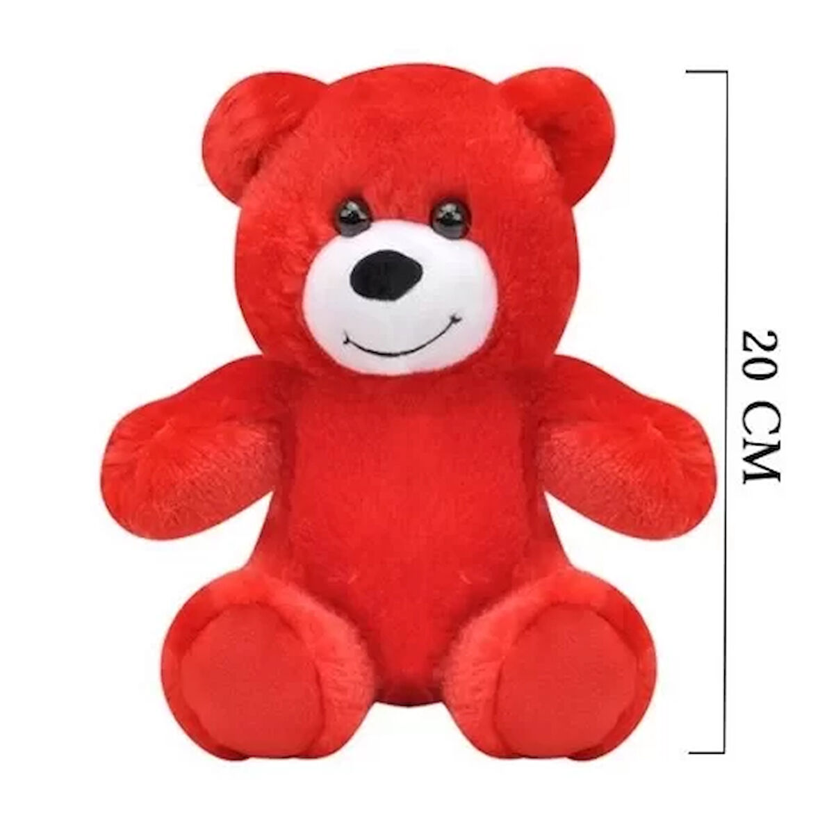 Peluş Ayı Oyuncak 20 cm Kırmızı