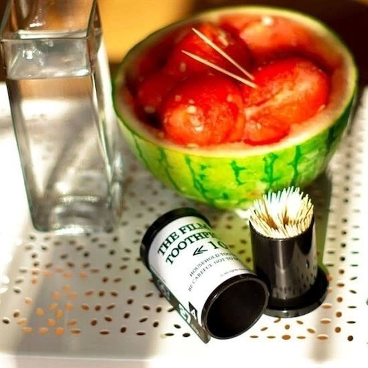 CEYLAN ADAM Dörtgen Fotoğraf Filmi Şeklinde Kürdanlık Kürdan Tutucu Kutu