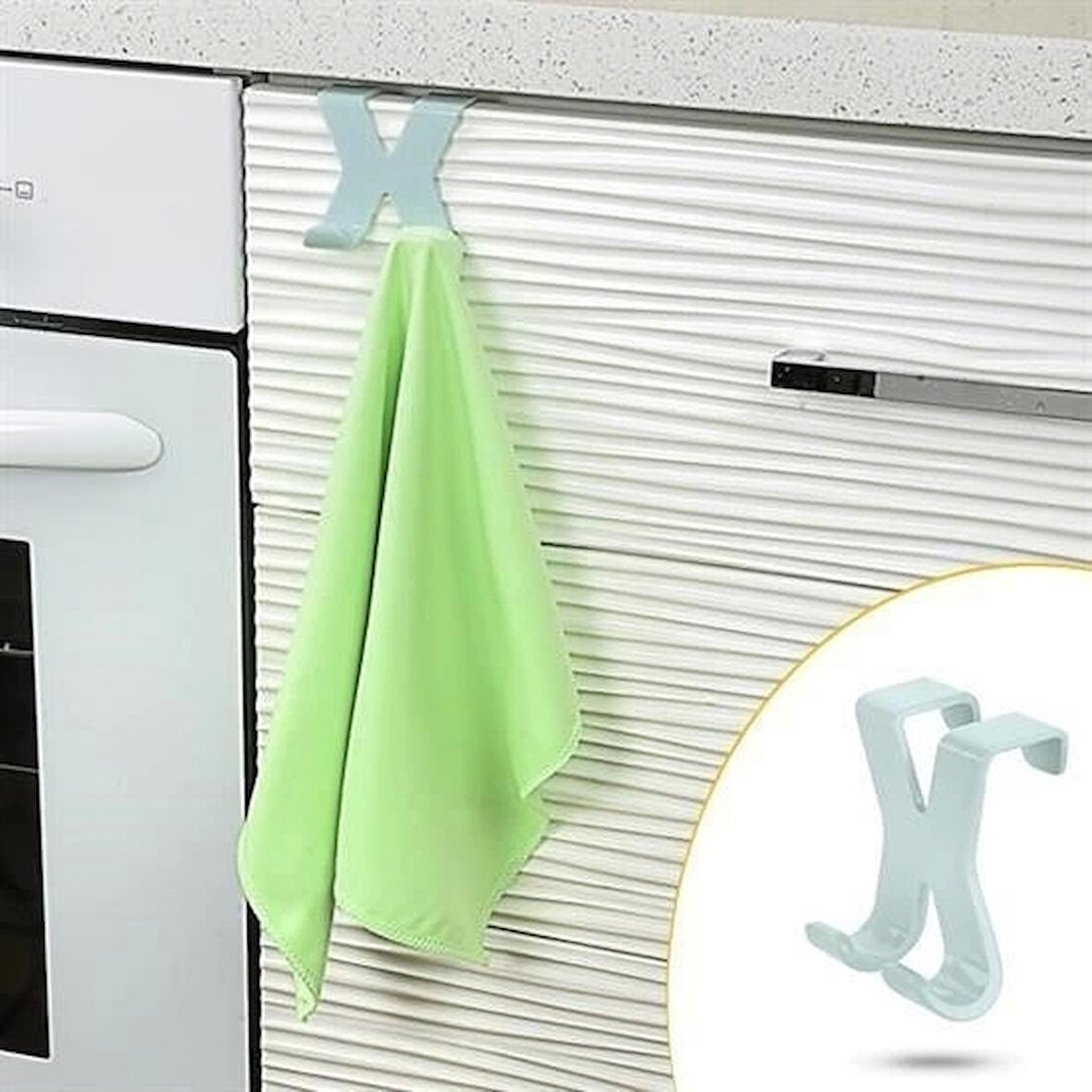 CEYLAN ADAM  Mutfak Banyo Dolap Kapağına Takılan Meta Havlu Askılığı Aparatı