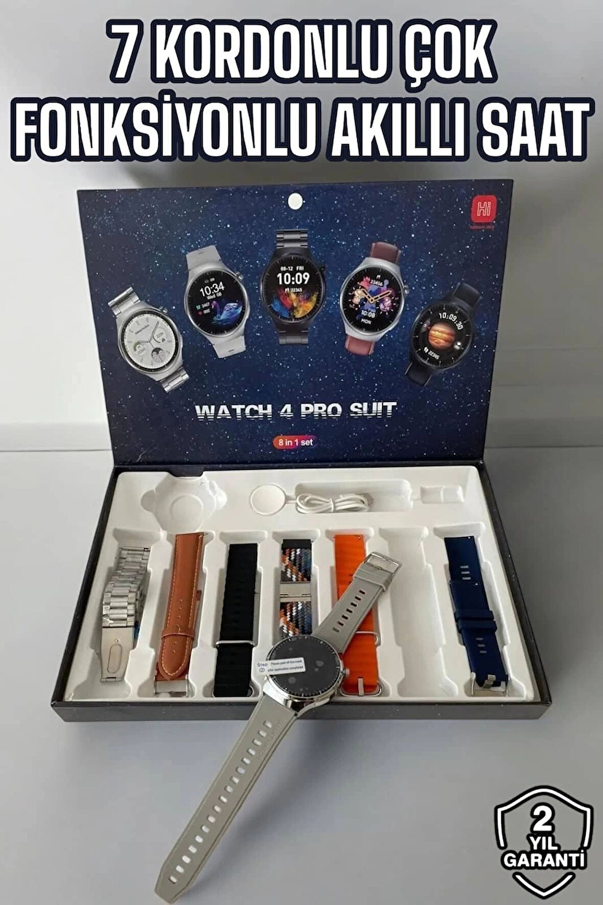 CEYLAN ADAM Akıllı Saat 7 Kordonlu Yeni Nesil Arama Cevaplayan Çok Fonksiyonlu