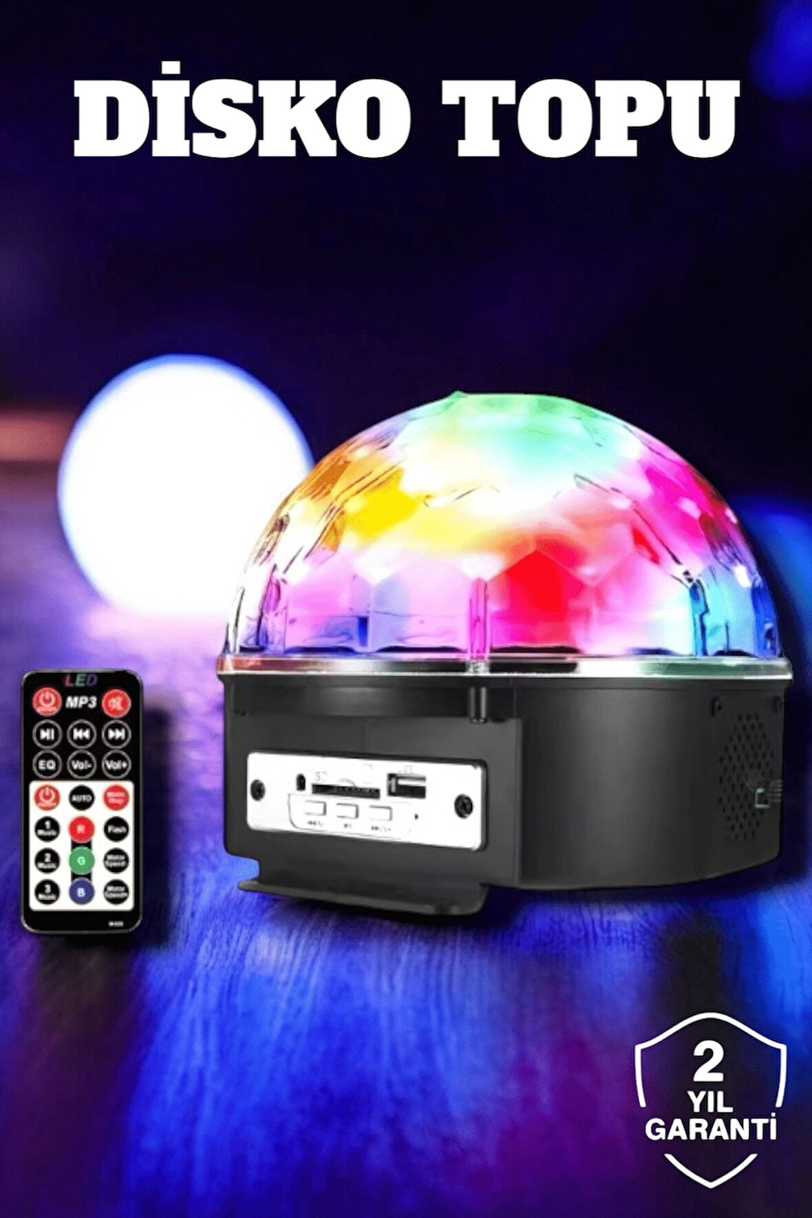 CEYLAN ADAM Bluetooth ve Uzaktan Kumandalı Çok Renkli Masaüstü Disko Topu