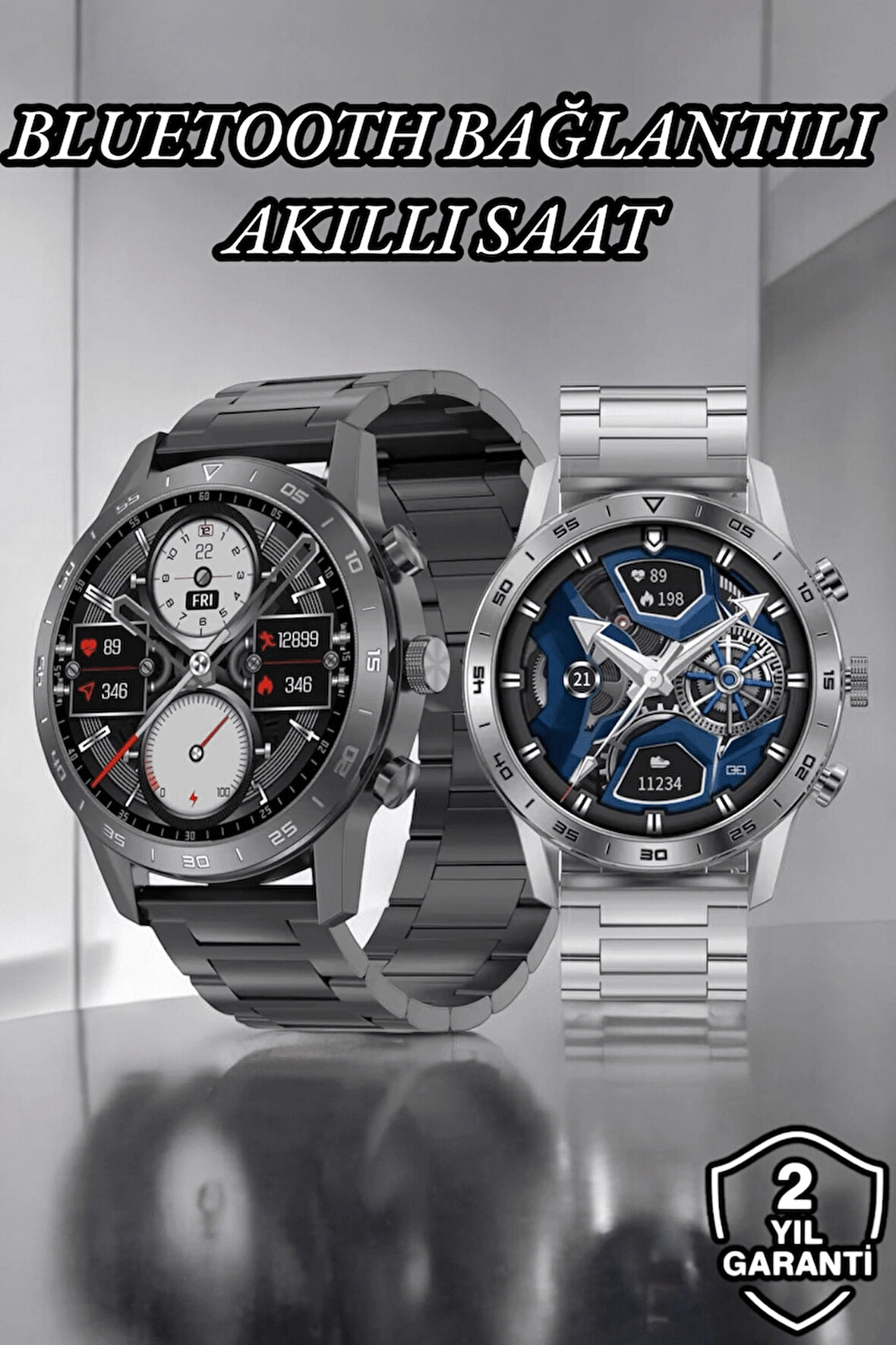 CEYLAN ADAM Suya Dayanıklı Dokunmatik Akıllı Saat Bluetooth 5.0, Sesli Asistan ve Sağlık Takibi