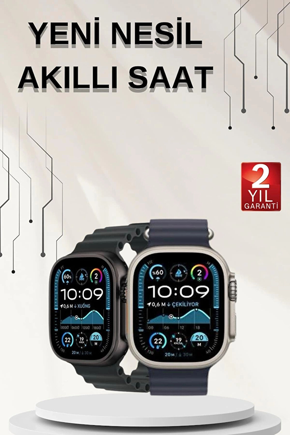 CEYLAN ADAM Akıllı Saat Sesli Görüşme Titreşimli GPS Bağlantısı Müzik Dinleme Sosyal Medya Bildirimleri