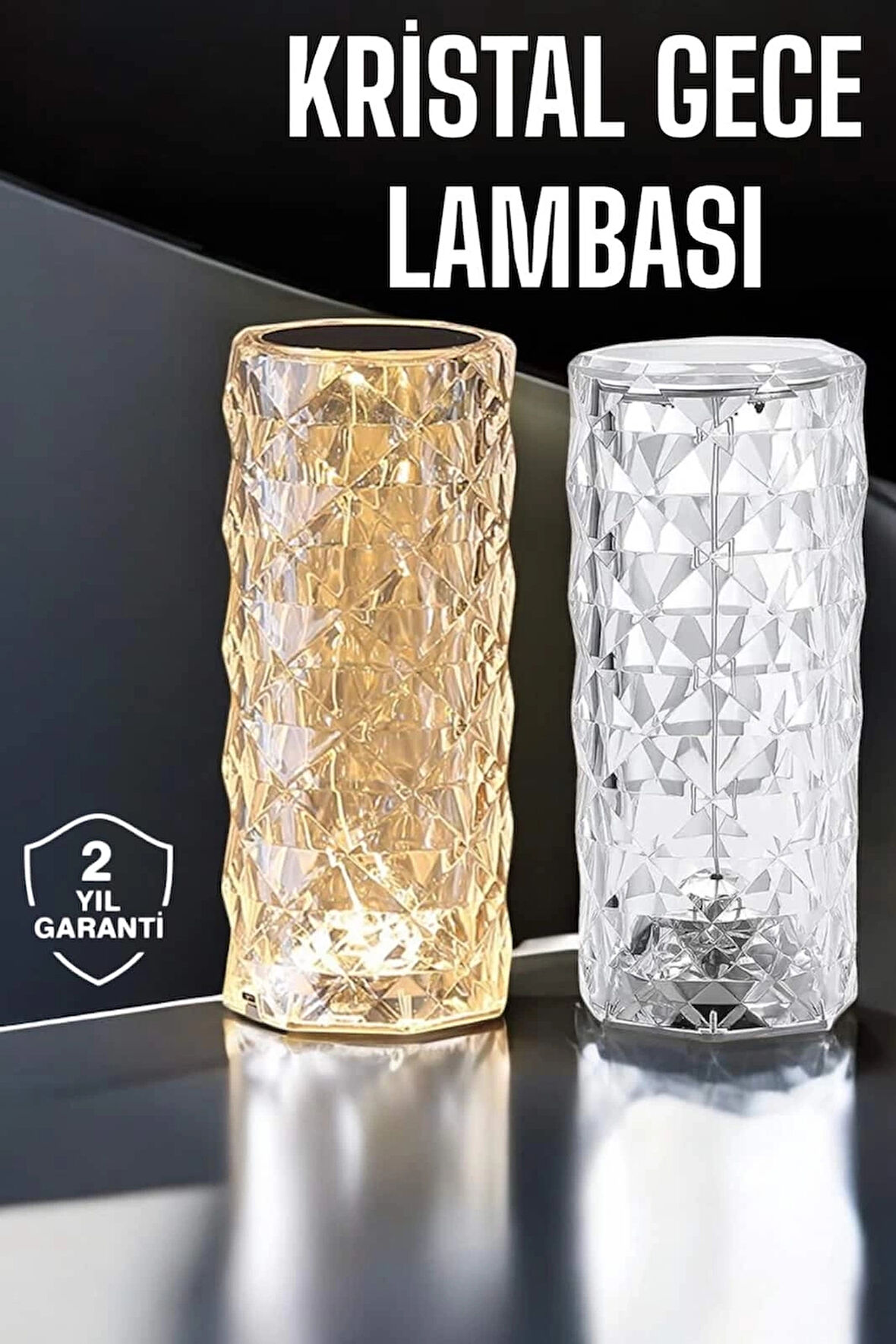 CEYLAN ADAM Gece Lambası Kristal Lamba Dokunmatik Şarjlı Hediyelik