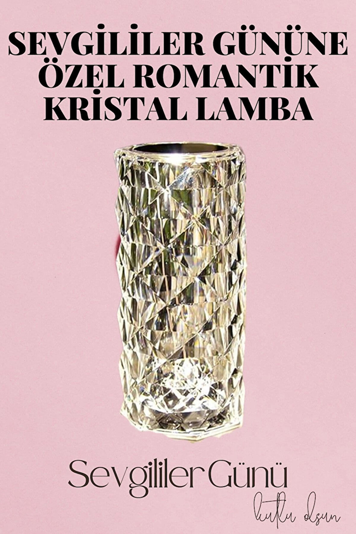 CEYLAN ADAM Sevgililer Gününe Özel Romantik Kristal Gece Lambası Sevgiliye Hediye