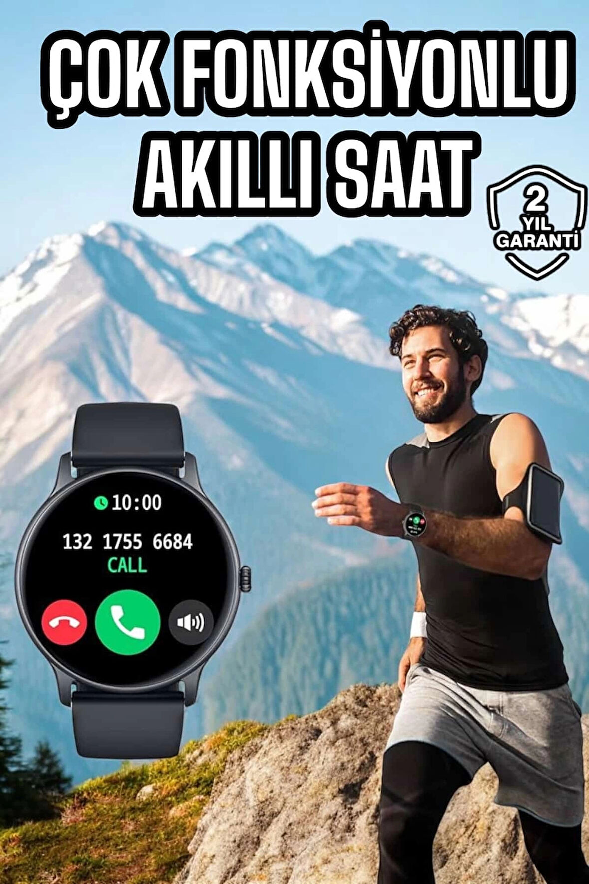 CEYLAN ADAM Akıllı Saat Çok Fonksiyonlu Sesli Görüşme NFC Uyumlu Amoled Ekran