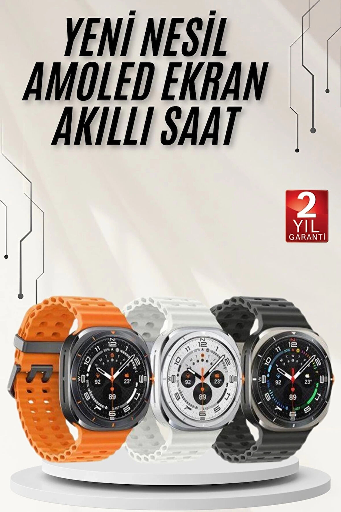 CEYLAN ADAM Akıllı Saat Müzik Dinleme Nabız Ölçer NFC ve GPS Uyumlu Sesli Asistan