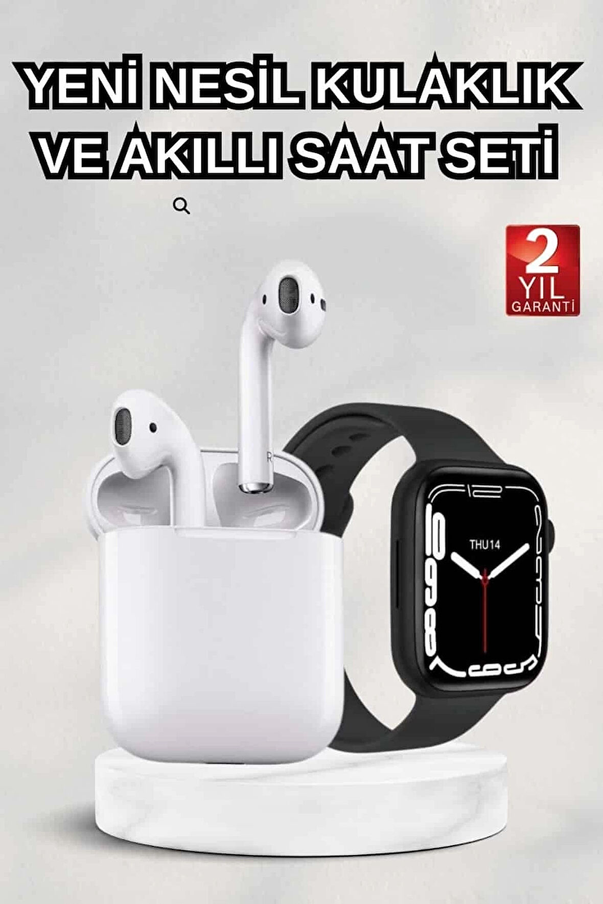 CEYLAN ADAM 2025 Model Akıllı Saat ve 2.Nesil TWS Bluetooth Kulaklık ANC Özelliği Amoled Ekran