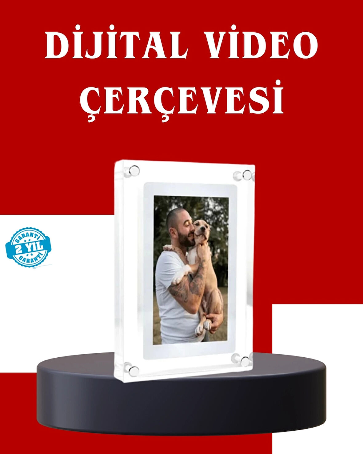 CEYLAN ADAM Çift Stereo Hoparlörlü 7 İnç Dijital Fotoğraf Çerçevesi – Zengin Ses Deneyimi