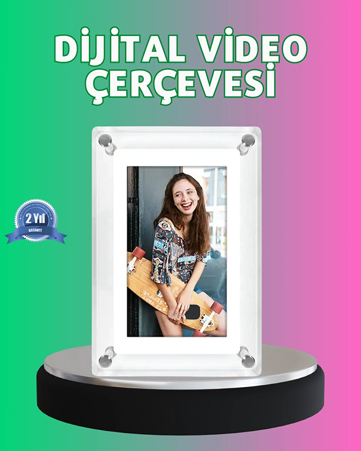 CEYLAN ADAM 450 Nit Yüksek Parlaklık 7 İnç Dijital Resim Çerçevesi – Her Açıdan Net Görüntü