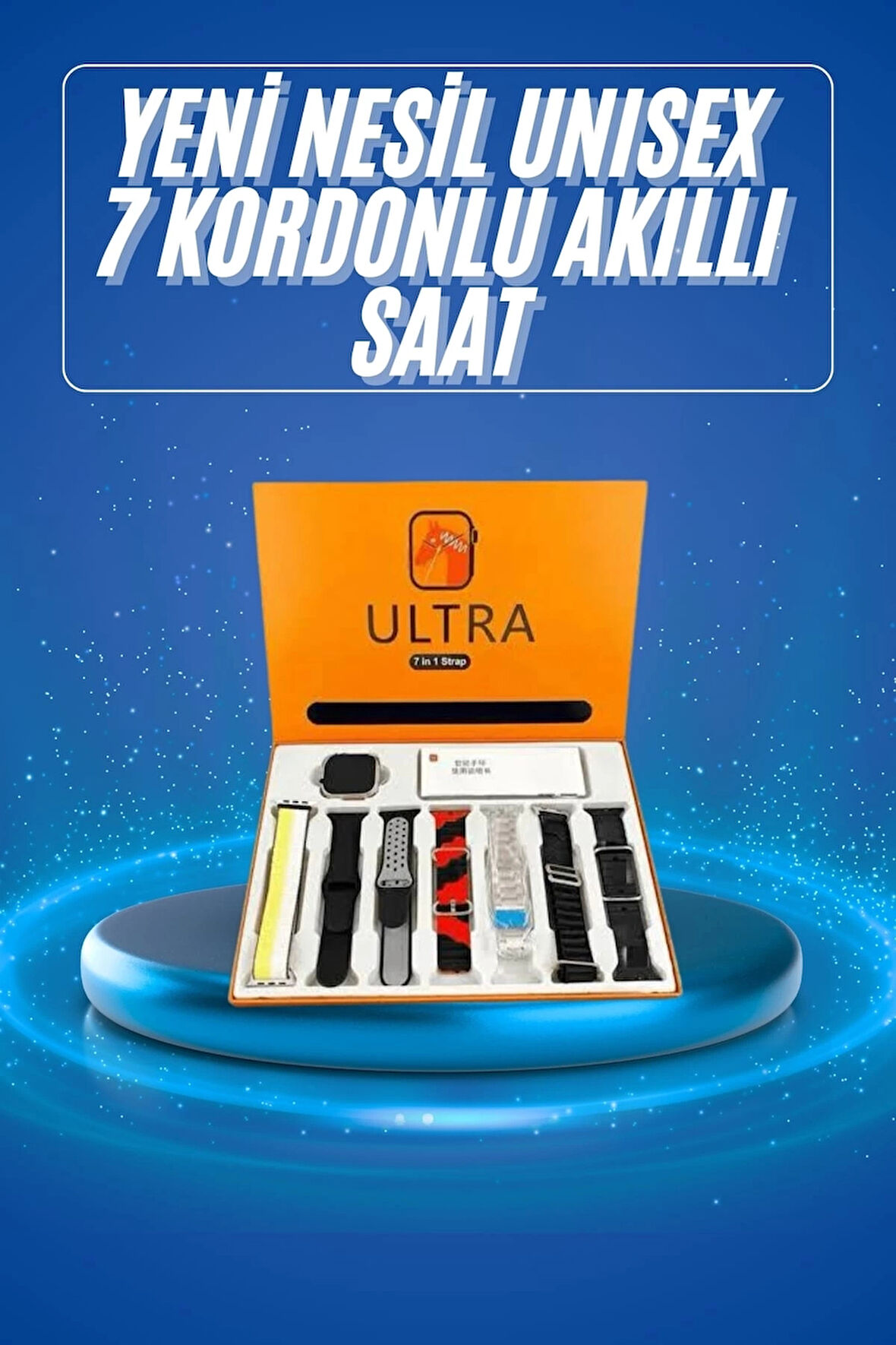 CEYLAN ADAM Akıllı Saat Çağrı Cevaplayabilen Unısex 7 Kordonlu Müzik Dinleme