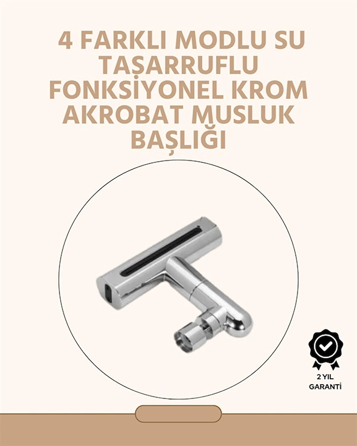 CEYLAN ADAM 360° Dönüşlü Su Akışı Başlığı | 4'ü 1 Arada Kullanım