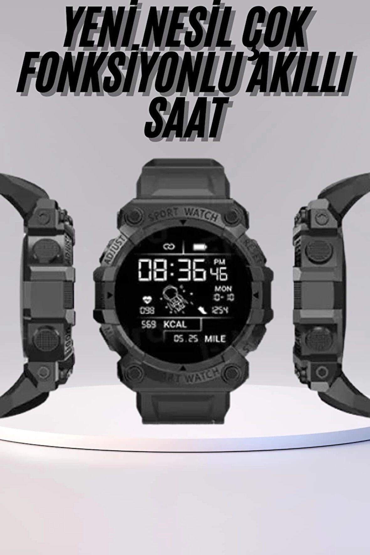 CEYLAN ADAM Yeni Nesil Çok Fonksiyonlu Uyku ve Sağlık Takibi Yapabilen Siyah