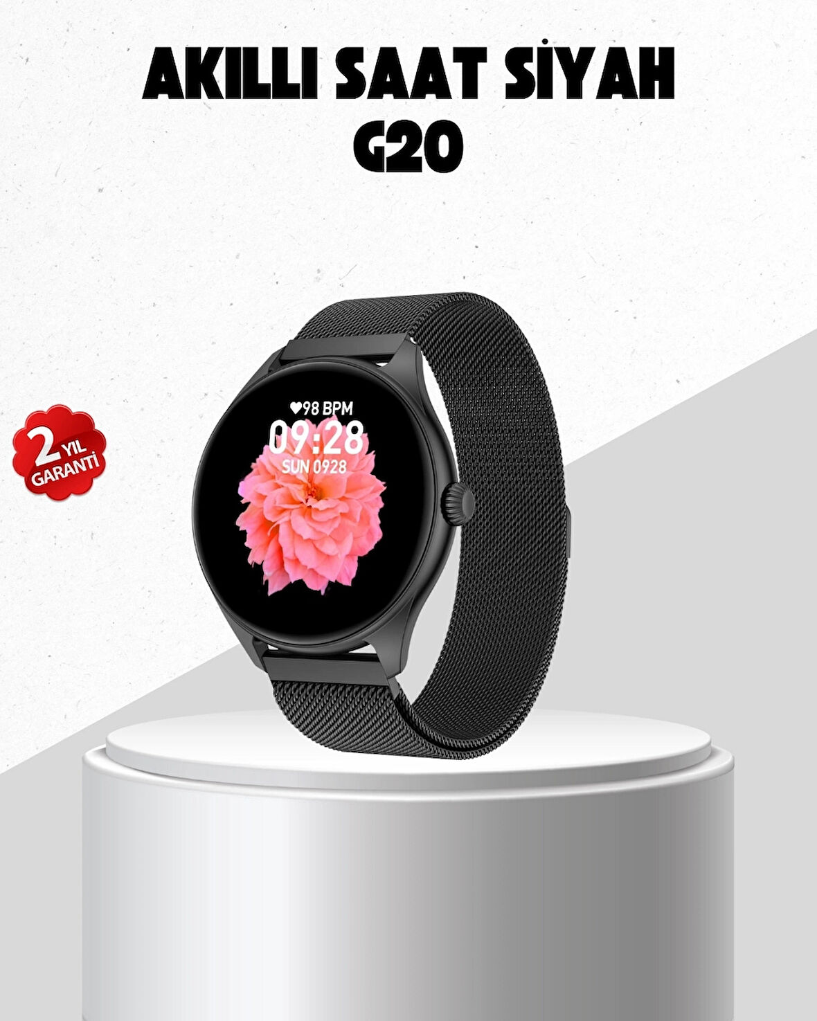 CEYLAN ADAM G20 Mini Akıllı Saat – iPhone & Android Uyumlu, Adım Sayar ve Uyku Takipli