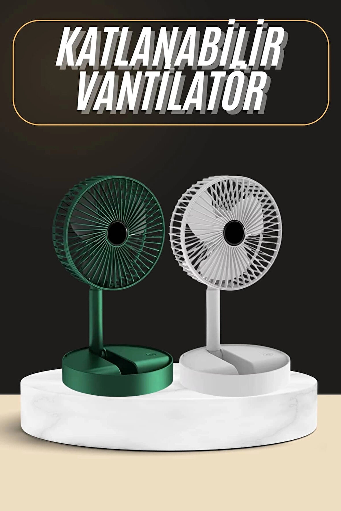 CEYLAN ADAM Katlanabilir Usb Şarjlı Masaüstü Soğutucu Mini Fan Telefon Tutucu